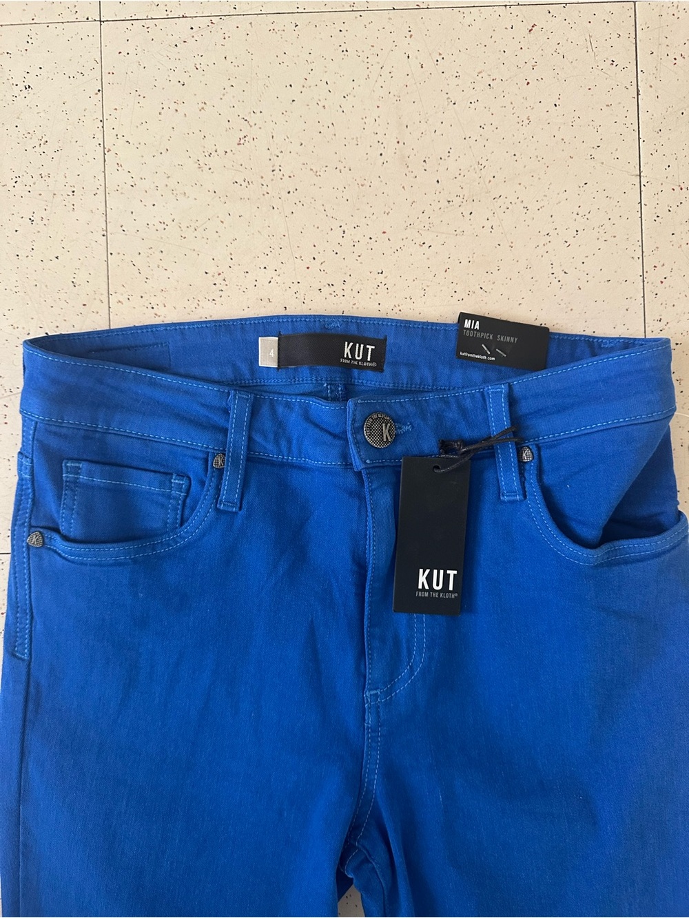 KUT From The Kloth Mia Toothpick Skinny Jeans – Blue – Size 4 NWT